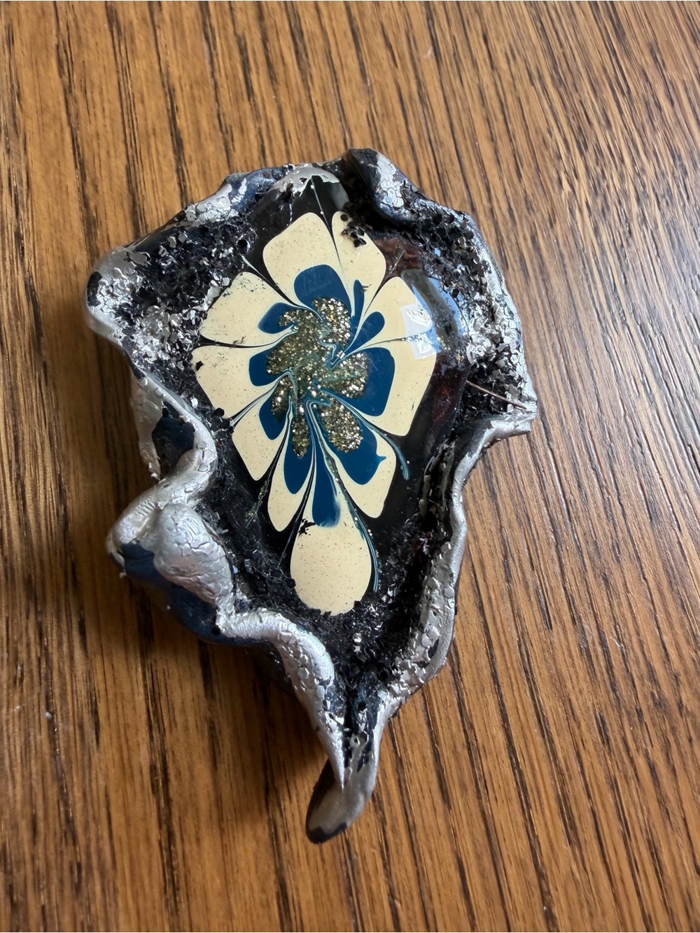 Miami Coconut Grove Art Festival Handcrafted Resin Flower Brooch Pin
